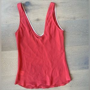 Aritzia Babaton 100% Silk Coral Pink Tank Top